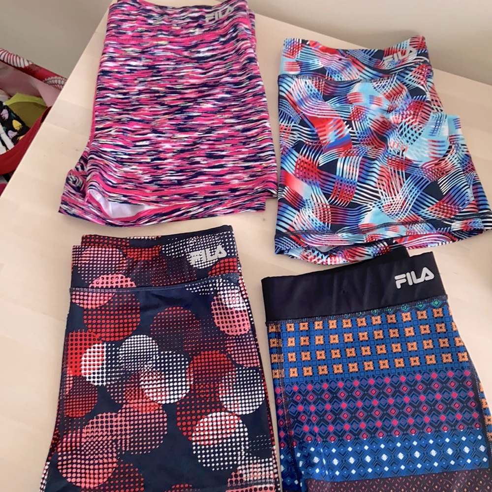 BUNDLED: FILA spandex shorts size Large